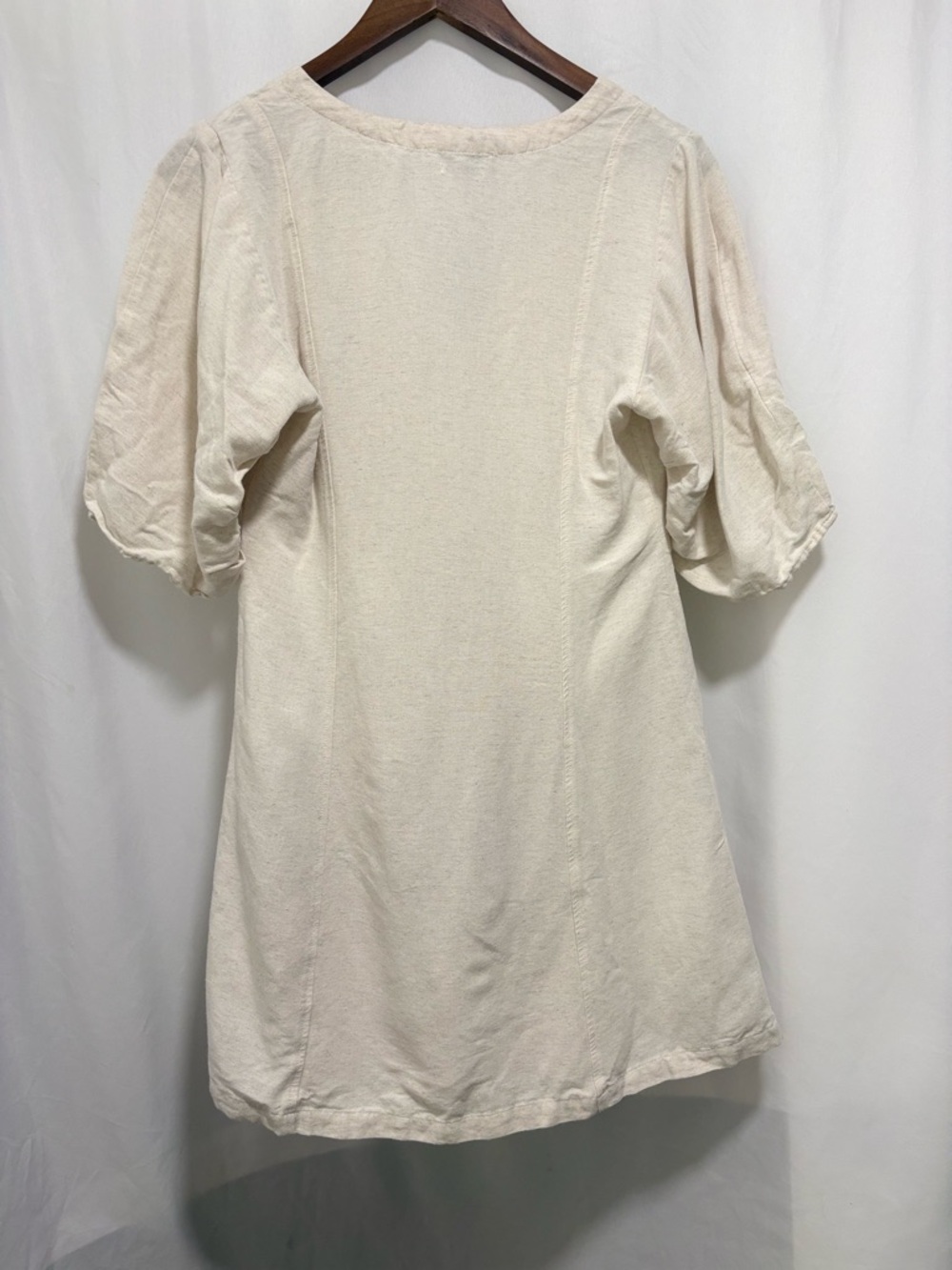 Reserved Linen Blend Button Front Tunic Dress Medium - Picture 2 of 7